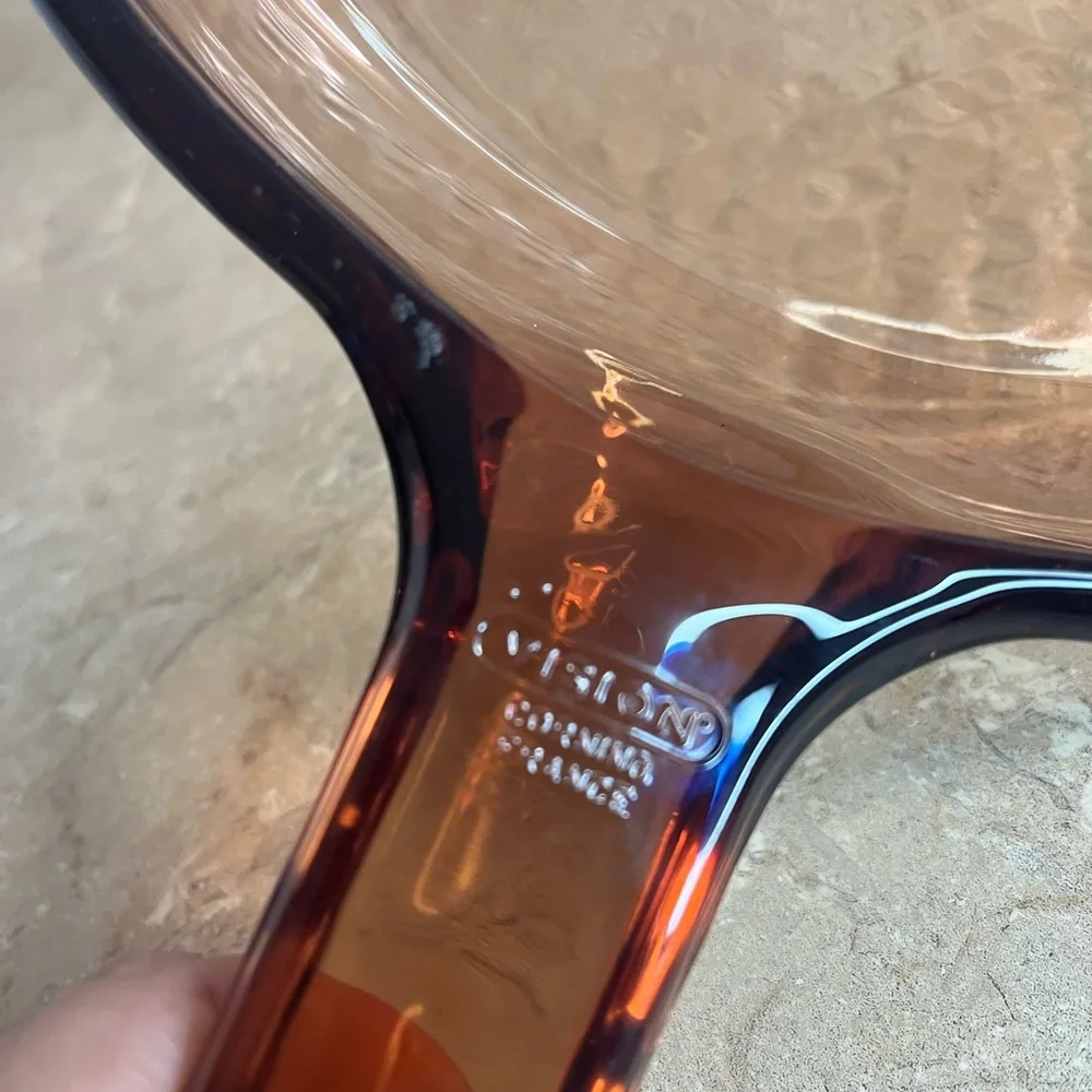 Visions Corningware Amber Glass Skillet